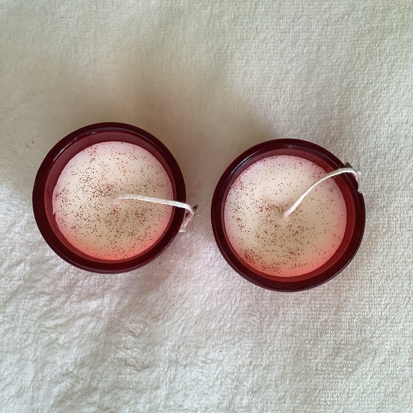 Red Glass Candles - Picture 2 of 2